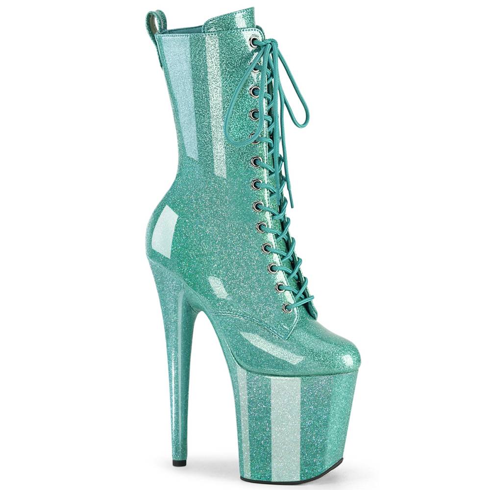 Pleaser - FLAMINGO1040GP Bottes de plateforme, Pole dance chaussures - Turquoise Product image